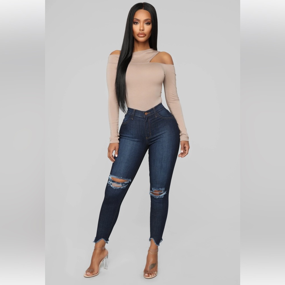 NWT Fashion Nova bodysuit Mocha size Small - Picture 2 of 6
